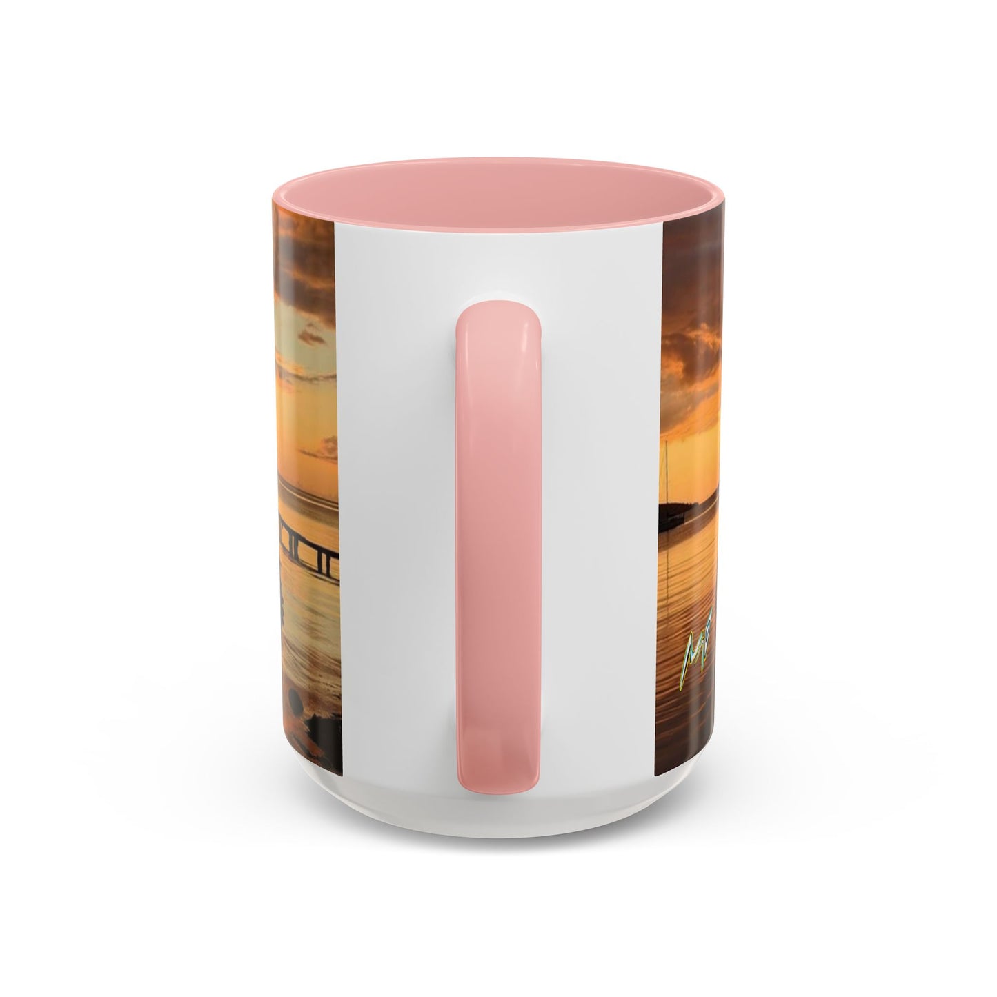 Sunset Harbor Coffee Mug — Golden Beach Sunrise Accent Mug (11/15oz)