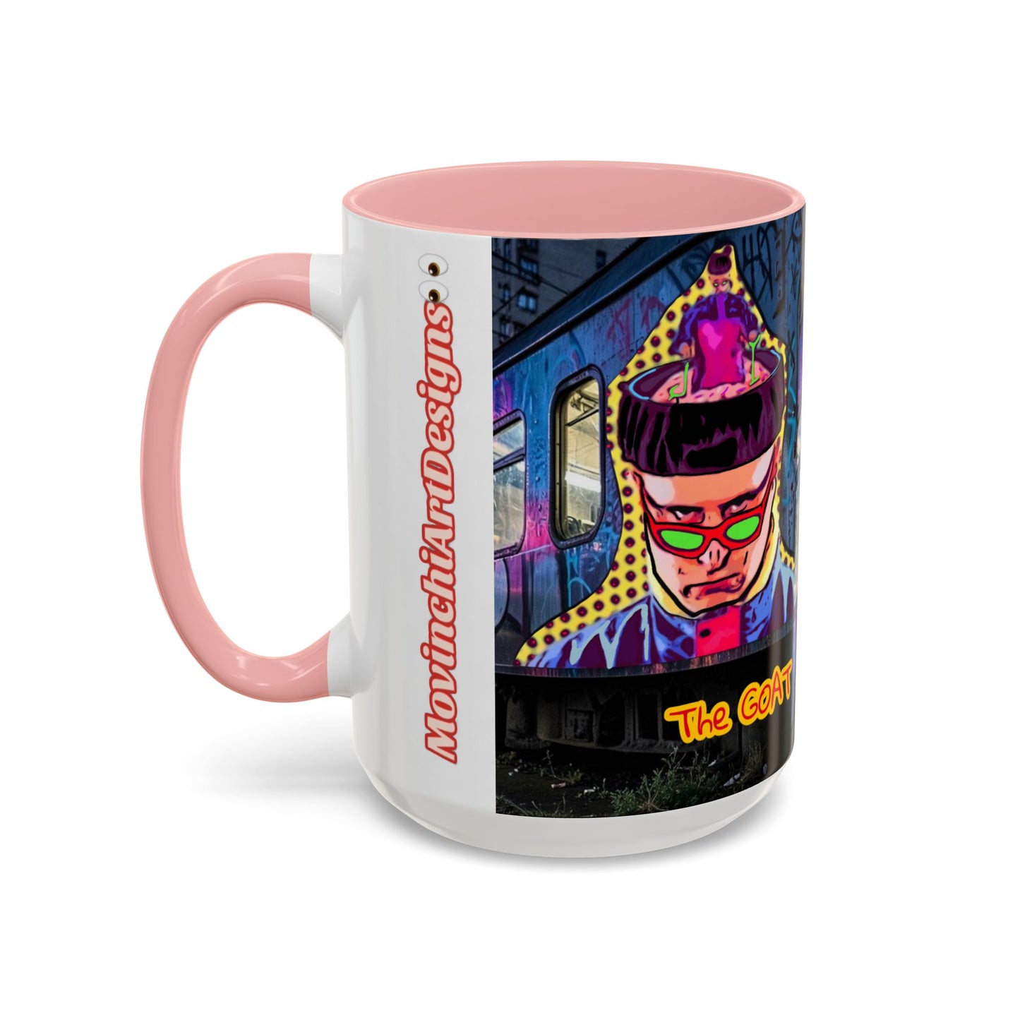 OLIVER TREE "The Goat"Urban Graffiti Coffee Mug — Colorful Retro Subway Art