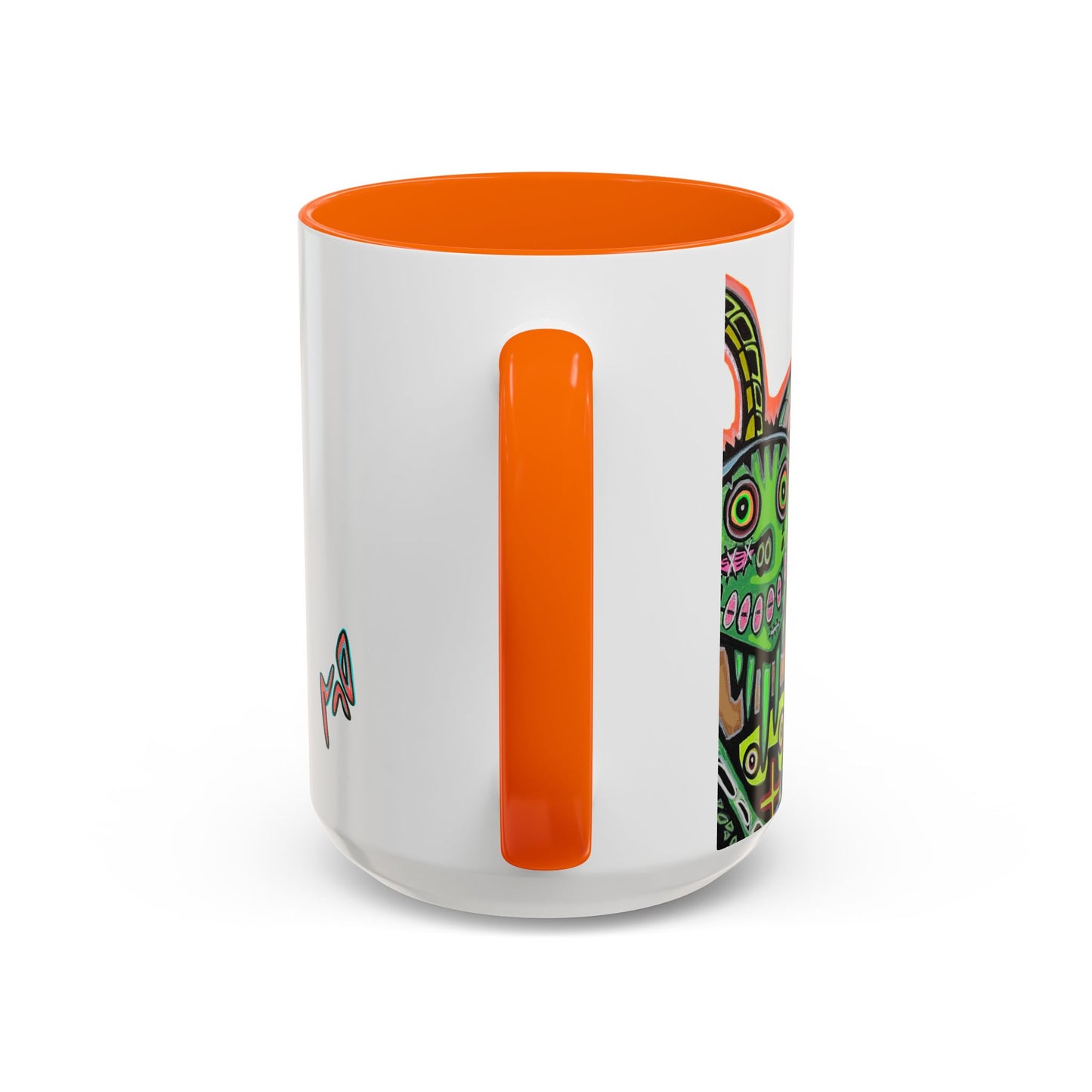Colorful RYDER.   Abstract Jester Accent Coffee Mug — MovinchiArtDesigns