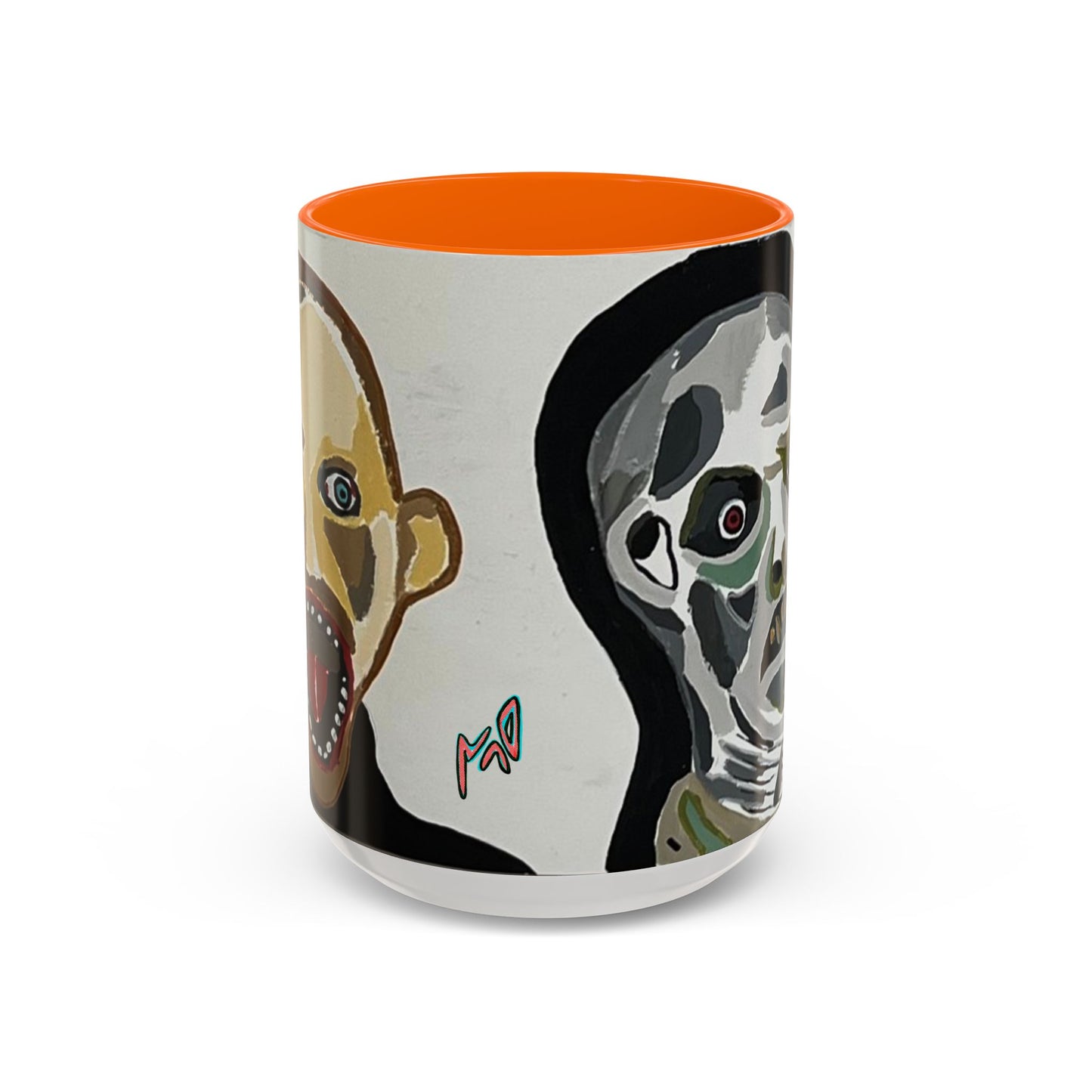 3 amigos Creepy Masked Faces Accent Coffee Mug – Horror Art 11/15oz