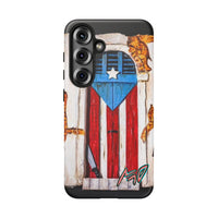 Puerto Rican Flag Phone Case - Rustic Coquí Door Design Tough Case