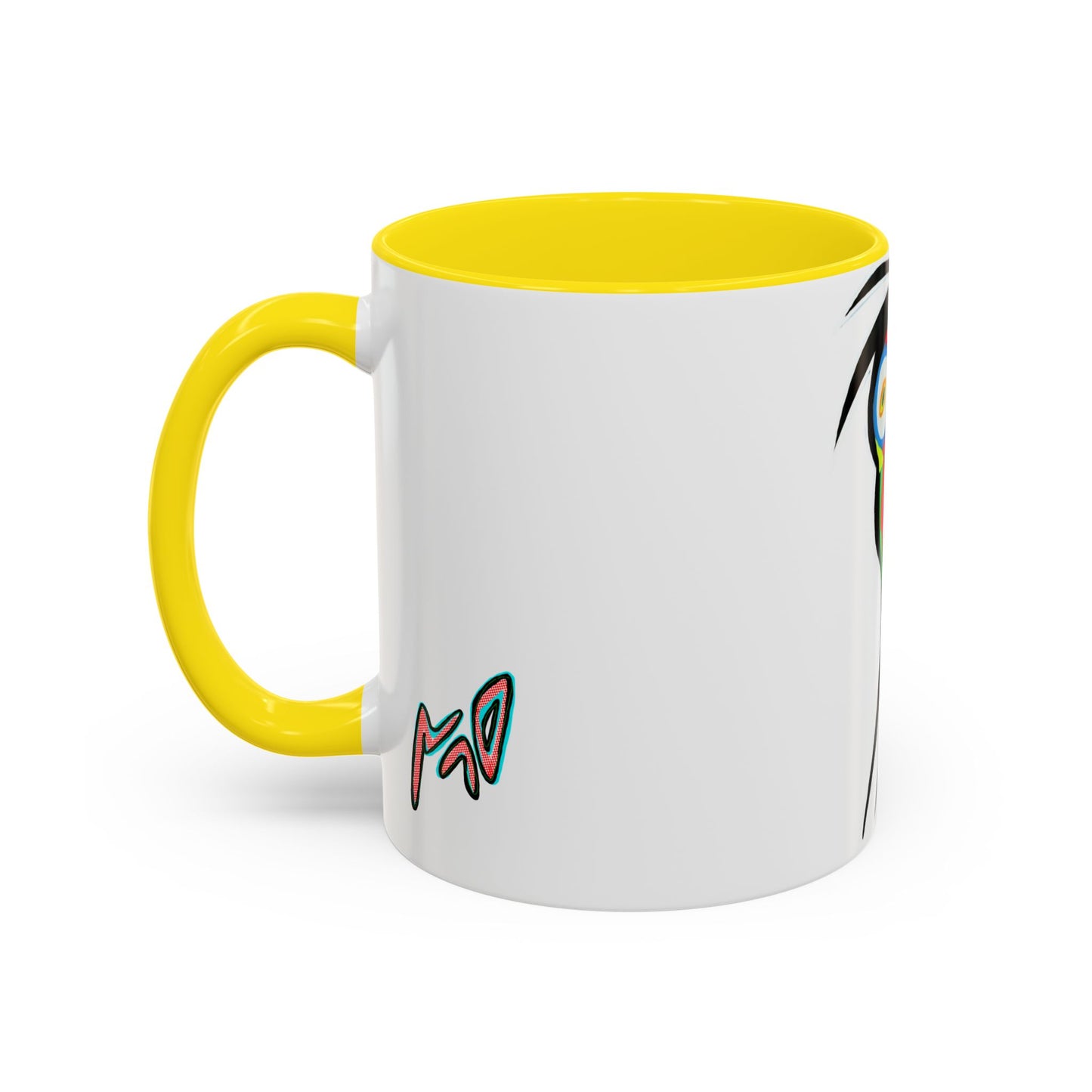 Colorful Tribal Mask Coffee Mug — Vibrant Skull Art Accent Mug (11/15oz)