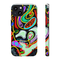 CRAZY4  Abstract Neon Skull Phone Case — Colorful Psychedelic Protective Cover