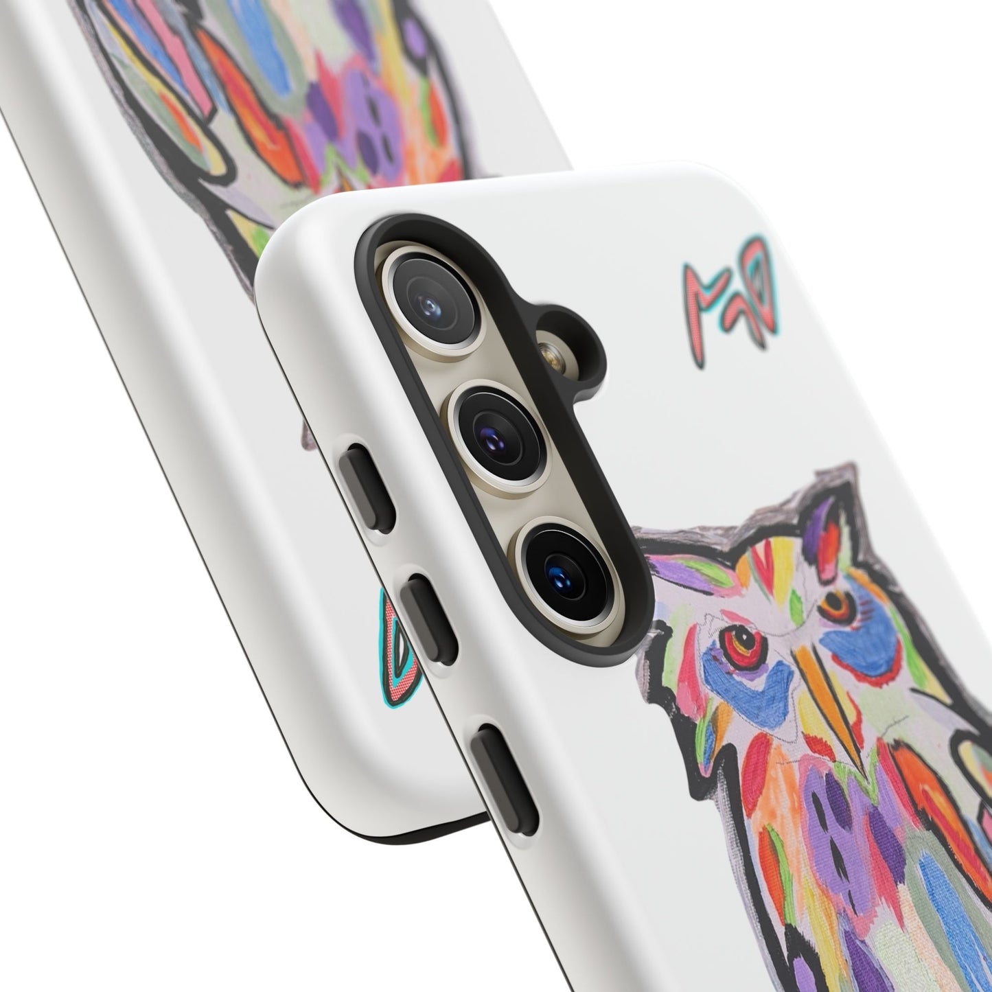Colorful Owl Phone Case — Artistic Owl Illustration Tough Case