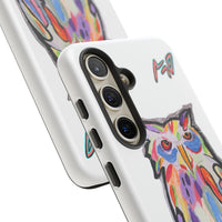 Colorful Owl Phone Case — Artistic Owl Illustration Tough Case