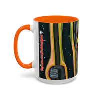 VINCENT  Skull Pop Art Accent Coffee Mug — Colorful Neon Tribal Skull Design (11/15oz)