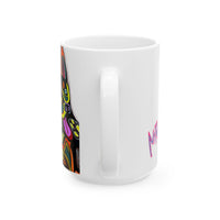 Colorful HUSKY Dog Ceramic Mug — Vibrant Pop Art Puppy Coffee Cup (11oz/15oz)
