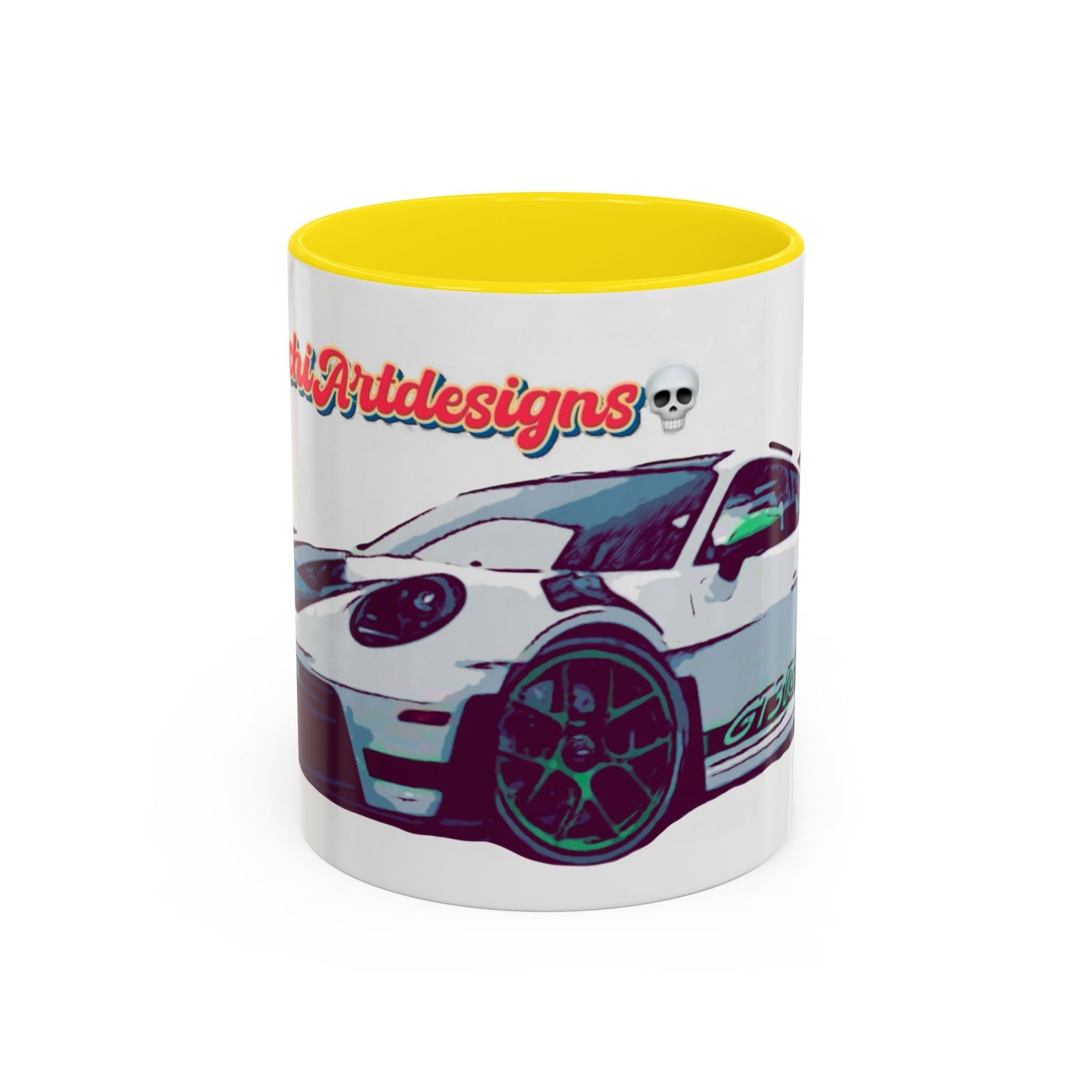 Porsche GT3 Cup Accent Coffee Mug – Racing Car Graphic 11/15oz