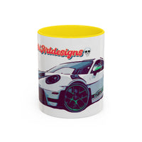 Porsche GT3 Cup Accent Coffee Mug – Racing Car Graphic 11/15oz