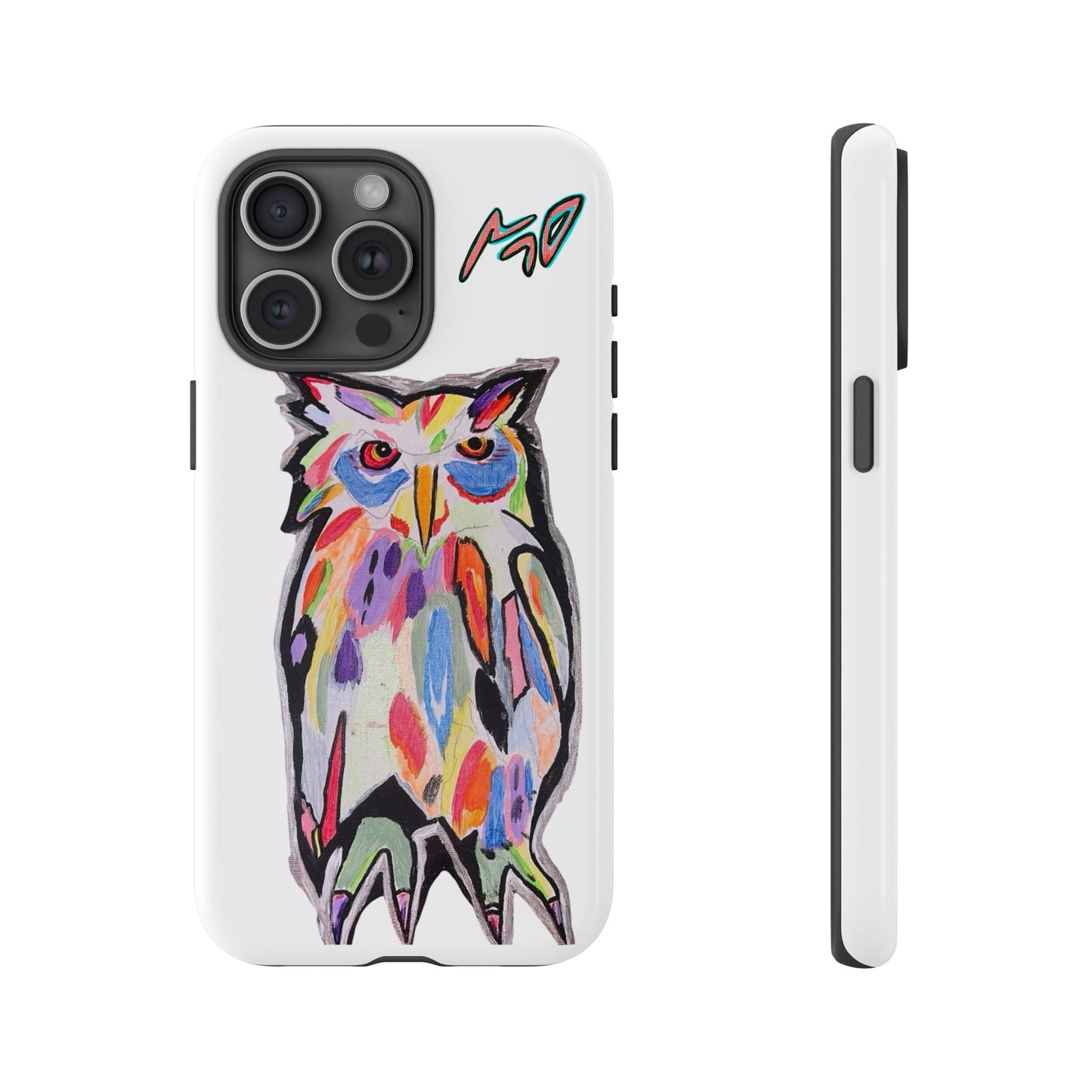 Colorful Owl Phone Case — Artistic Owl Illustration Tough Case