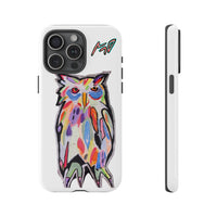 Colorful Owl Phone Case — Artistic Owl Illustration Tough Case