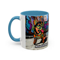 Colorful Pop Art Dog Accent Coffee Mug — Vibrant French Bulldog Design (11/15 oz)
