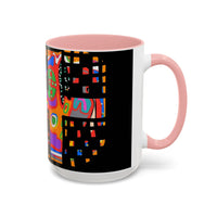 Coffee Mug — Colorful Abstract Cross Accent Ceramic Mug (11/15 oz)