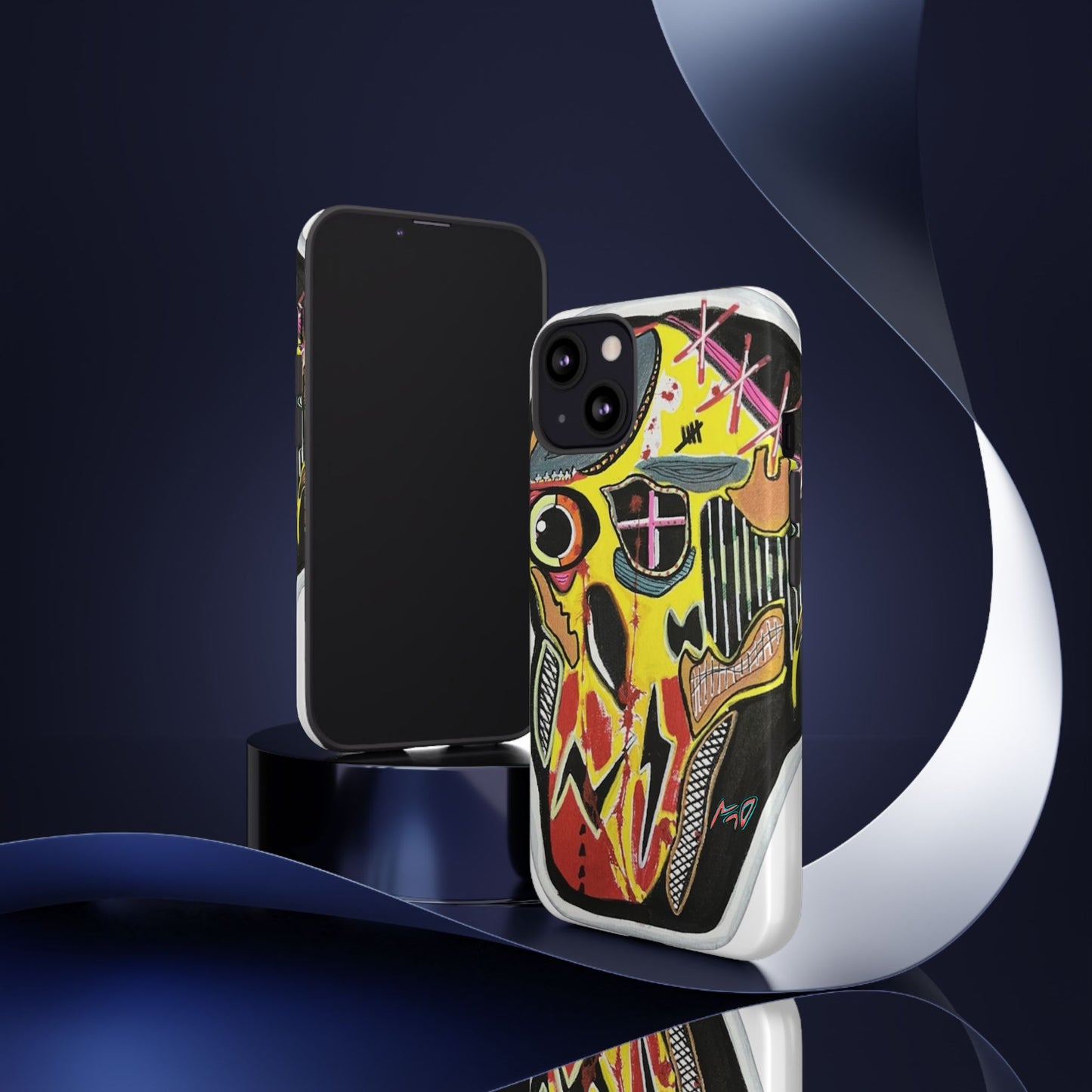 VINCENT.  Skull Riot Phone Case – Colorful Abstract Horror Art Protective Cover