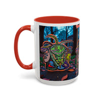 RYDER4.0  Psychedelic Forest Accent Coffee Mug – Colorful Trippy Creature Design (11/15oz)
