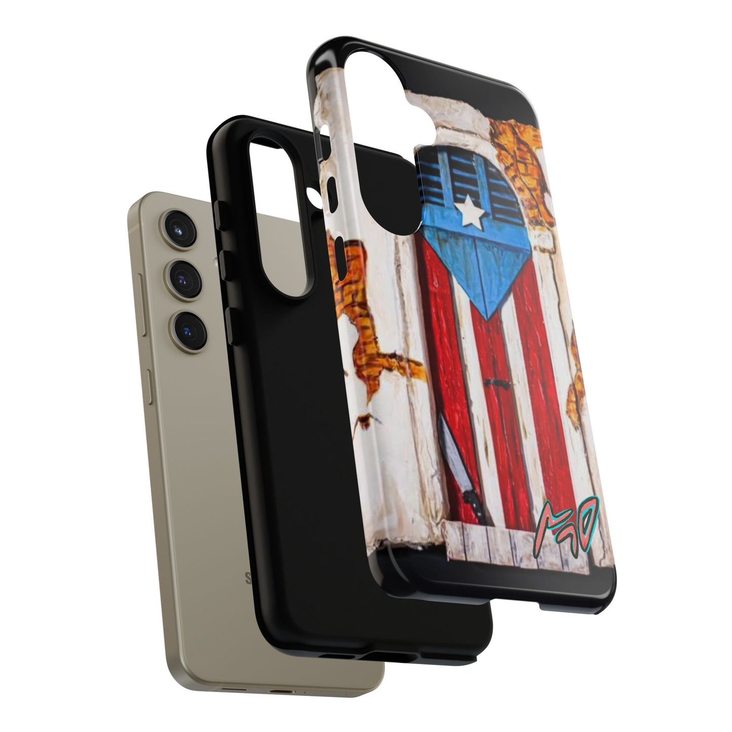Puerto Rican Flag Phone Case - Rustic Coquí Door Design Tough Case