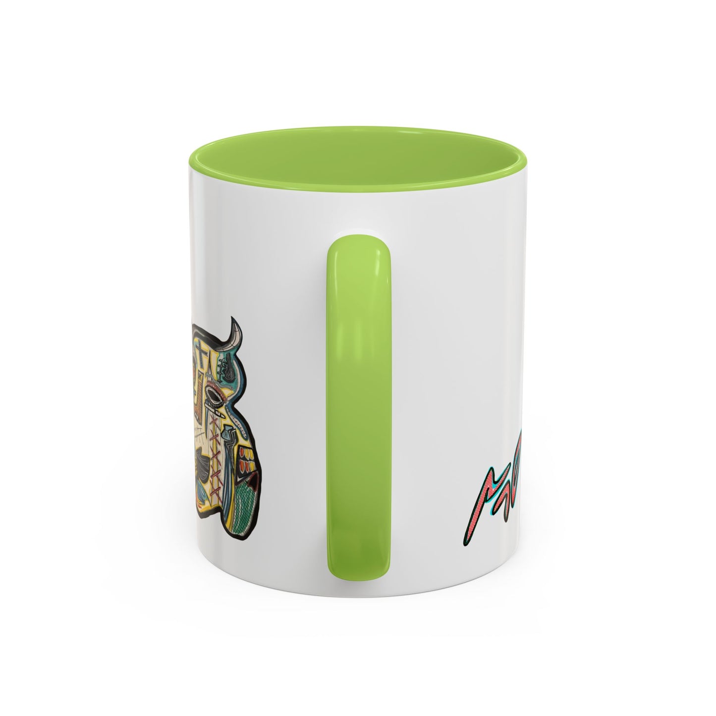 Abstract MOVINCHI Art Coffee Mug — Colorful Cubist Ceramic Accent Mug