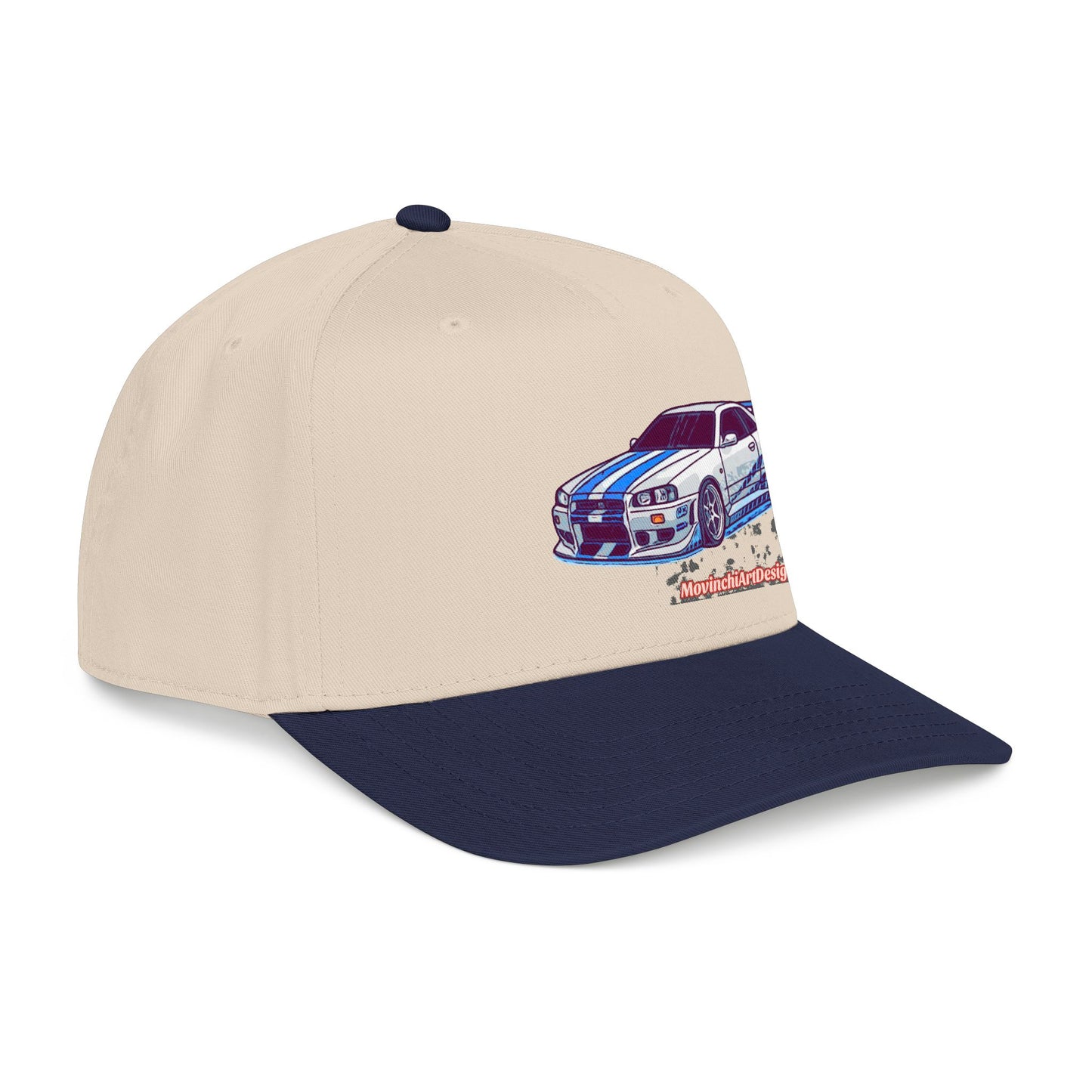 Racing Skyline Embroidered Cap — Vintage GT Sports Car Hat