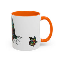 Colorful Butterfly Coffee Mug — Vibrant Monarch Art Accent Mug (11/15oz)