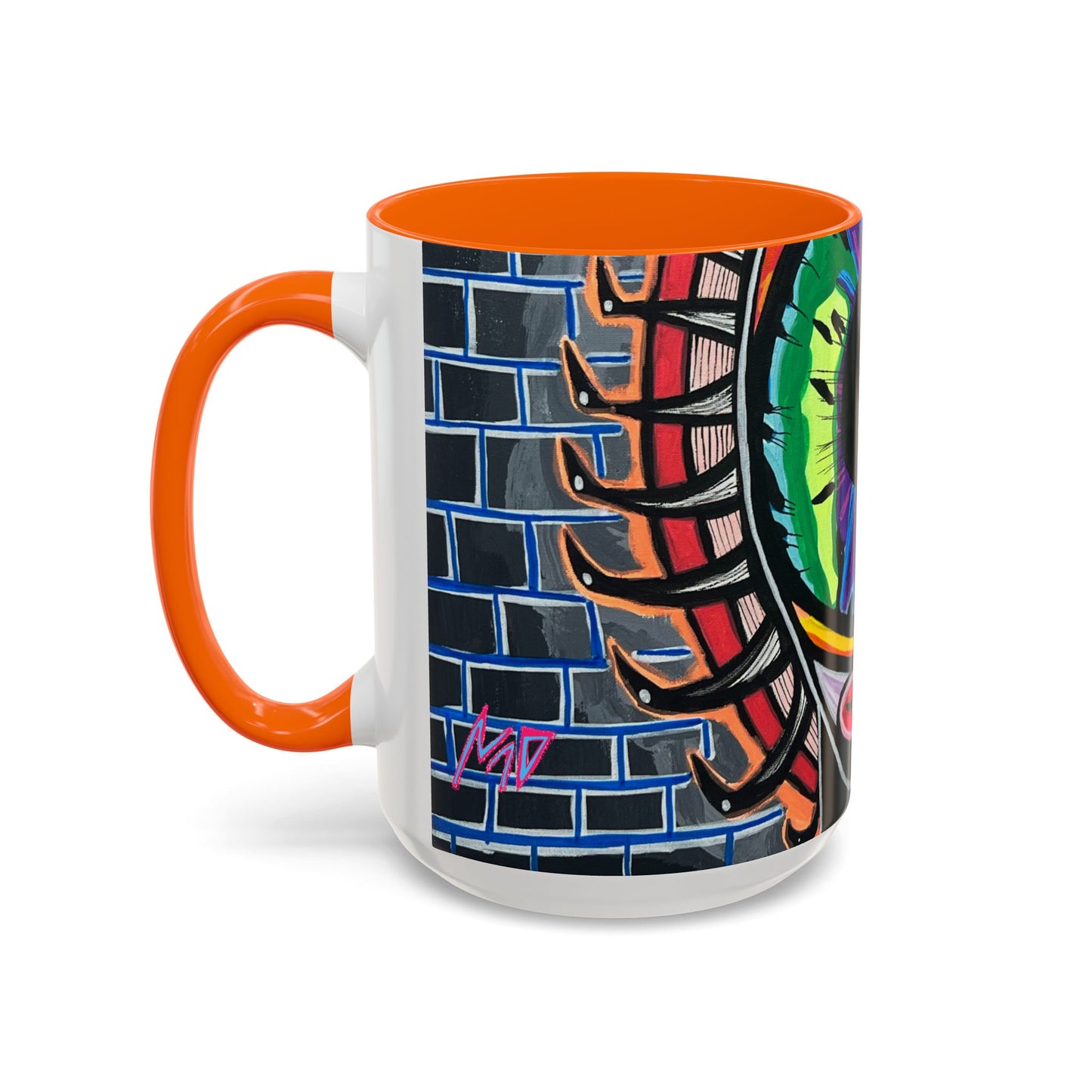 Abstract Street-Art Eye Coffee Mug — Colorful Graffiti Accent Mug (11/15 oz)
