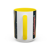 VINCENT  Skull Pop Art Accent Coffee Mug — Colorful Neon Tribal Skull Design (11/15oz)