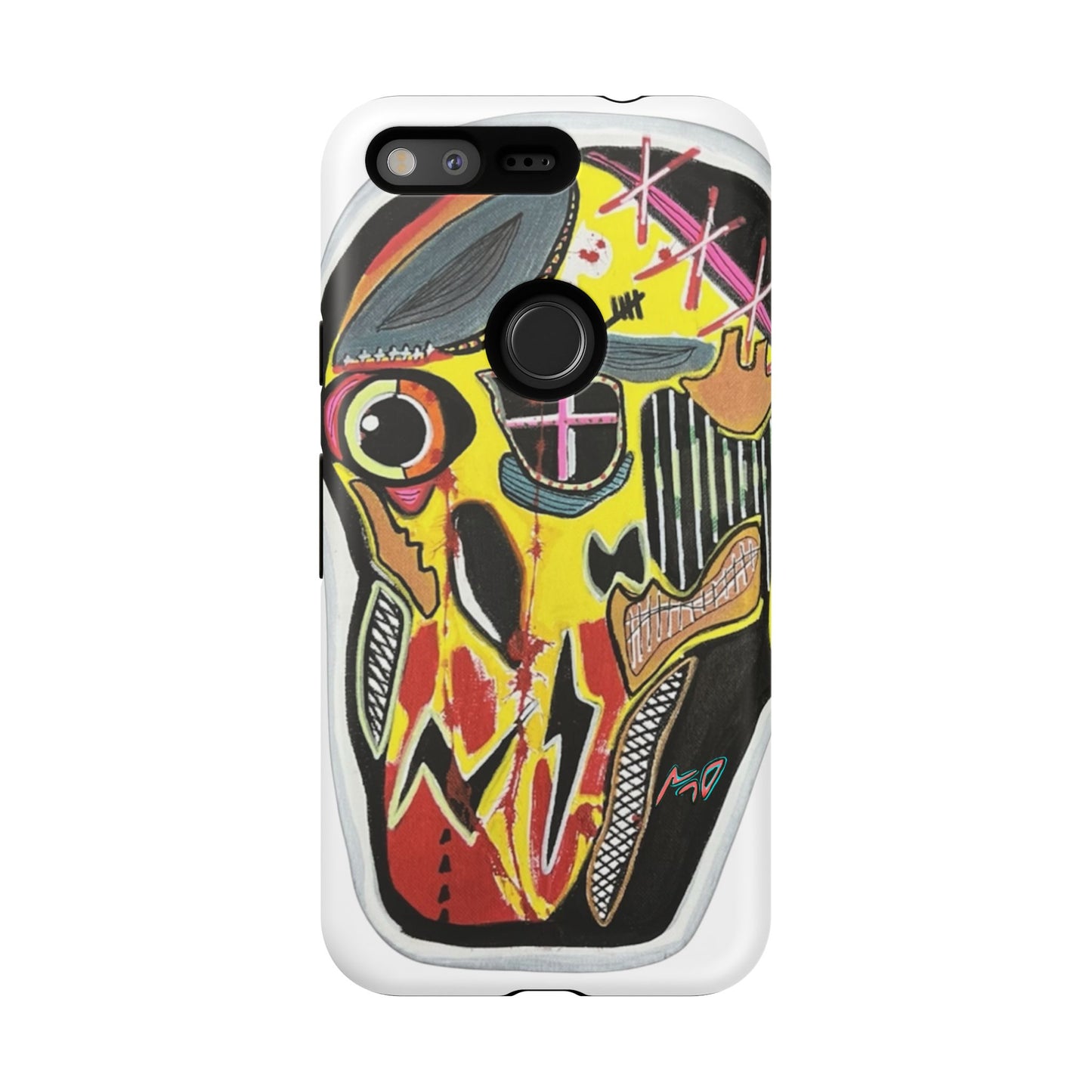 VINCENT.  Skull Riot Phone Case – Colorful Abstract Horror Art Protective Cover