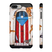 Puerto Rican Flag Phone Case - Rustic Coquí Door Design Tough Case