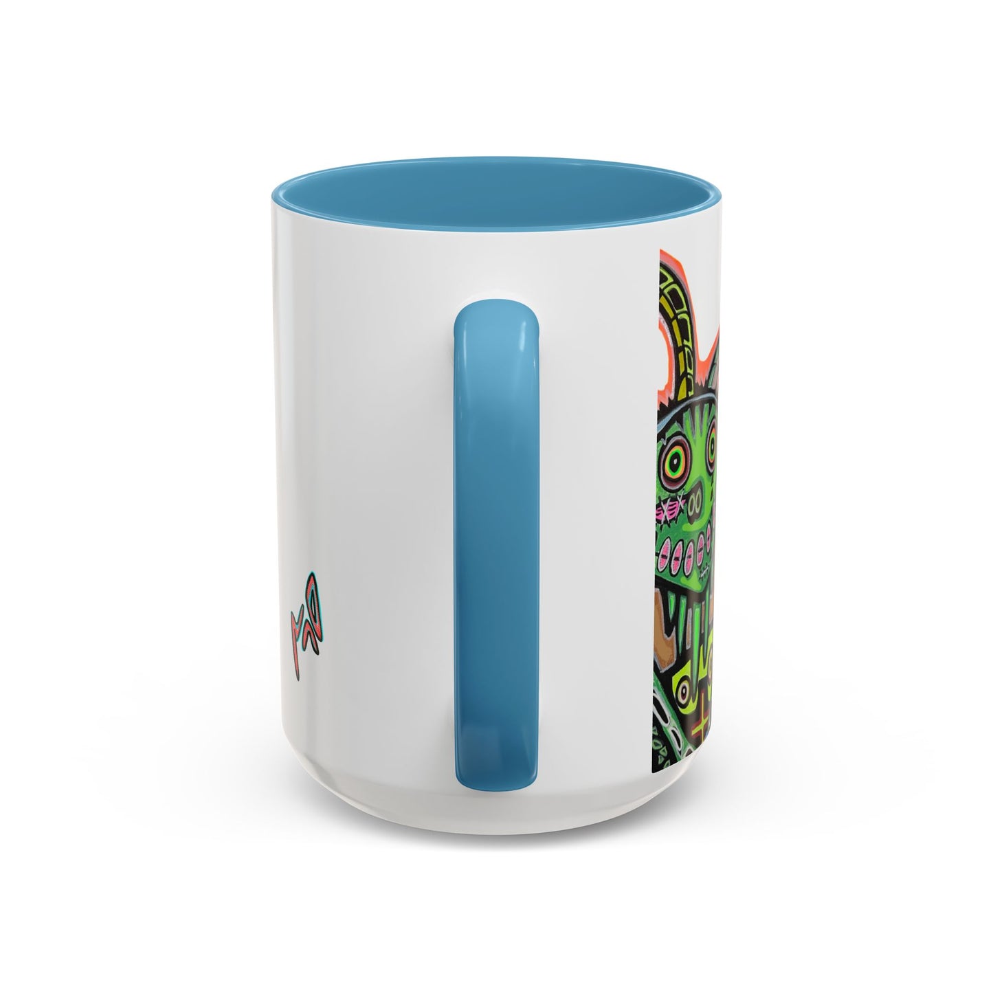 Colorful RYDER.   Abstract Jester Accent Coffee Mug — MovinchiArtDesigns