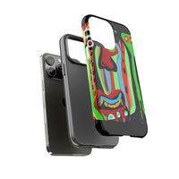 CRAZY.   Tribal Face Phone Case — Colorful Modern Art iPhone Cover