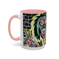 CHUPACABRAS.  Green Monster Art Coffee Mug — Spooky Neon Creature Accent Mug (11/15oz)