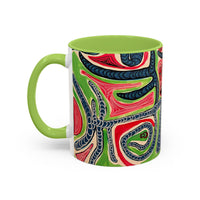 AFTER LIFE2.0  Abstract Neon Doodle Coffee Mug — Colorful Surreal Art Accent Mug (11/15oz)