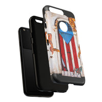 Puerto Rican Flag Phone Case - Rustic Coquí Door Design Tough Case