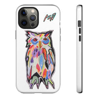 Colorful Owl Phone Case — Artistic Owl Illustration Tough Case