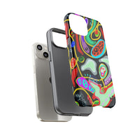 CRAZY4  Abstract Neon Skull Phone Case — Colorful Psychedelic Protective Cover