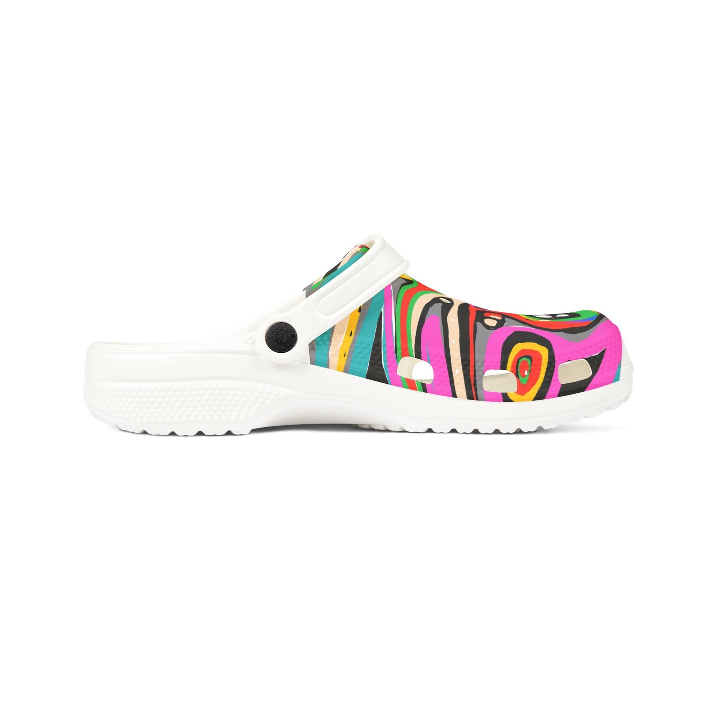 Colorful Abstract OCTOPUSSY   EVA Foam Clogs — Vibrant All-Over-Print Garden Shoes