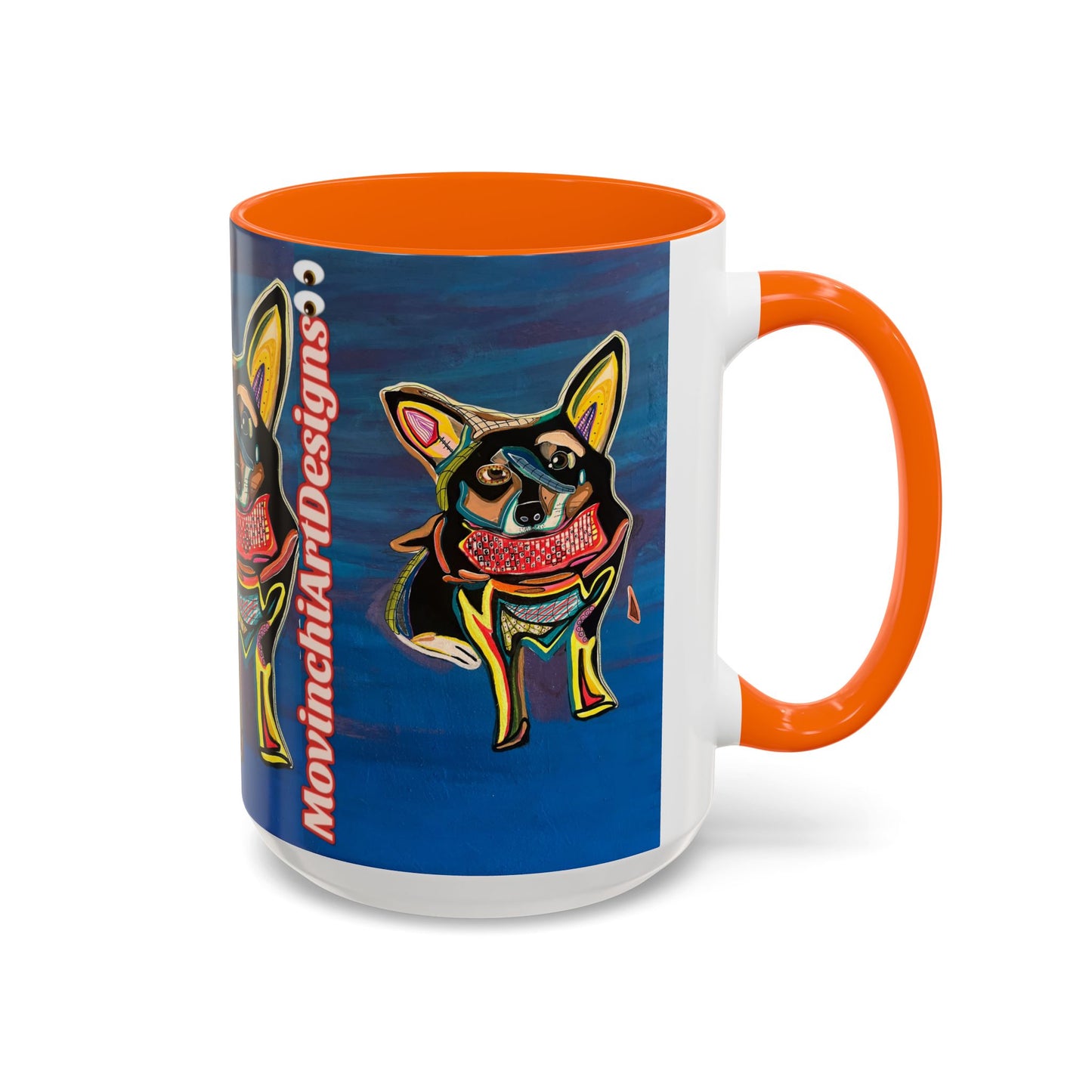 Chihuahua Art Coffee Mug – Colorful Pop‑Art Dog Accent Mug (11/15 oz)
