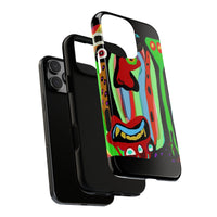 CRAZY.   Tribal Face Phone Case — Colorful Modern Art iPhone Cover