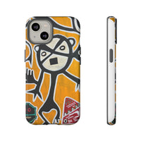 Abstract TAINO  Tribal Art Phone Case – Bold Orange Graphic Protective Cover