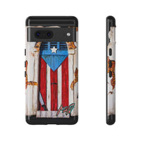 Puerto Rican Flag Phone Case - Rustic Coquí Door Design Tough Case