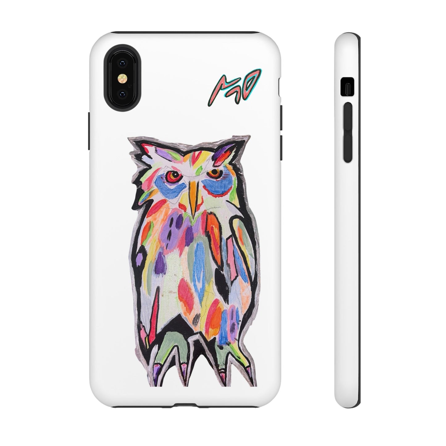 Colorful Owl Phone Case — Artistic Owl Illustration Tough Case