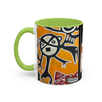 Puerto Rico Flag Coffee Mug — Rustic Street Art Accent Mug (11/15 oz)