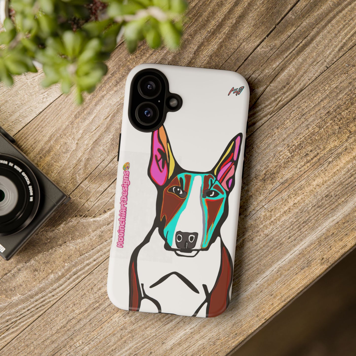 MR Bull Terrier Phone Case — Colorful Pop Art Tough Cases for Dog Lovers