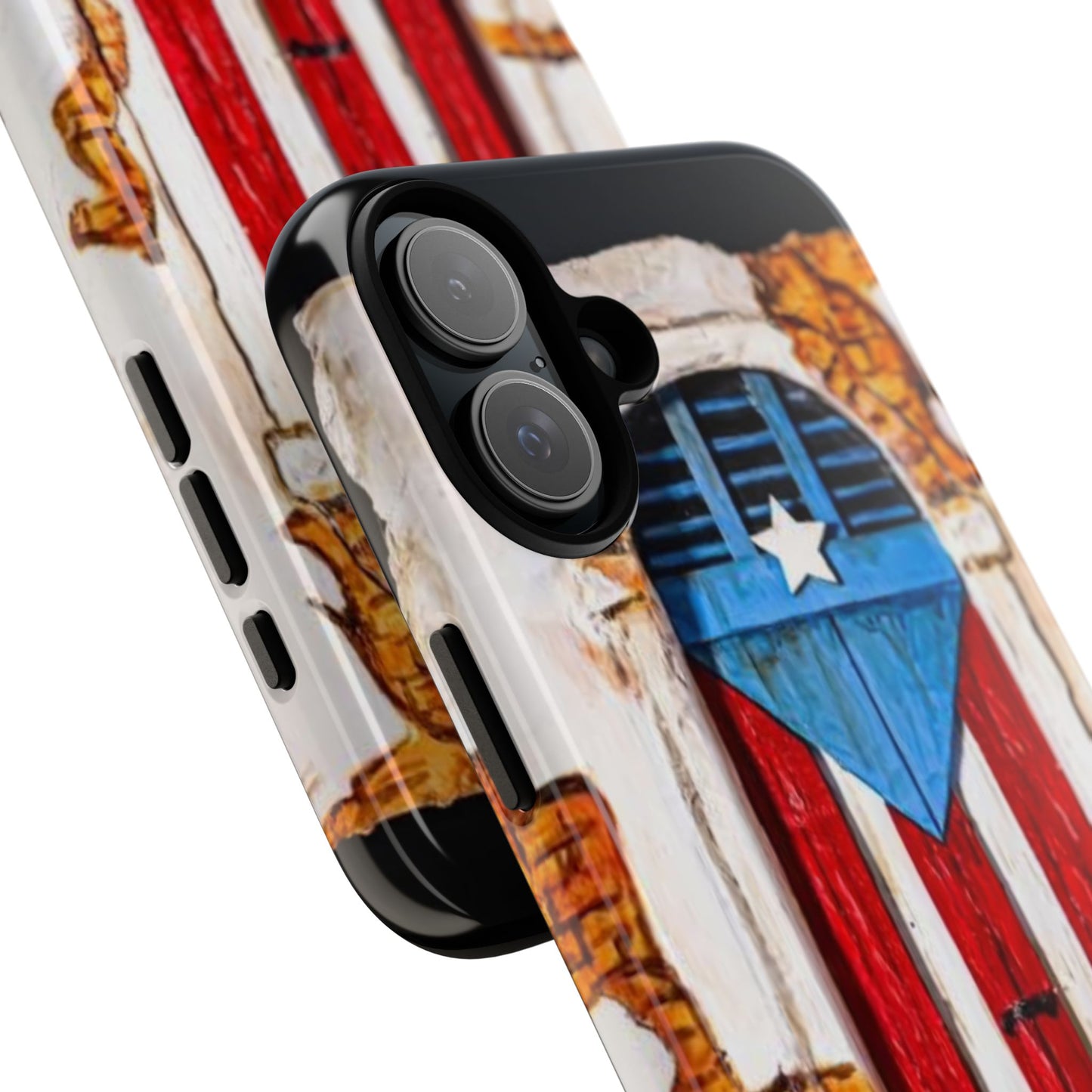 Puerto Rican Flag Phone Case - Rustic Coquí Door Design Tough Case