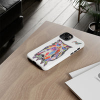 Colorful Owl Phone Case — Artistic Owl Illustration Tough Case