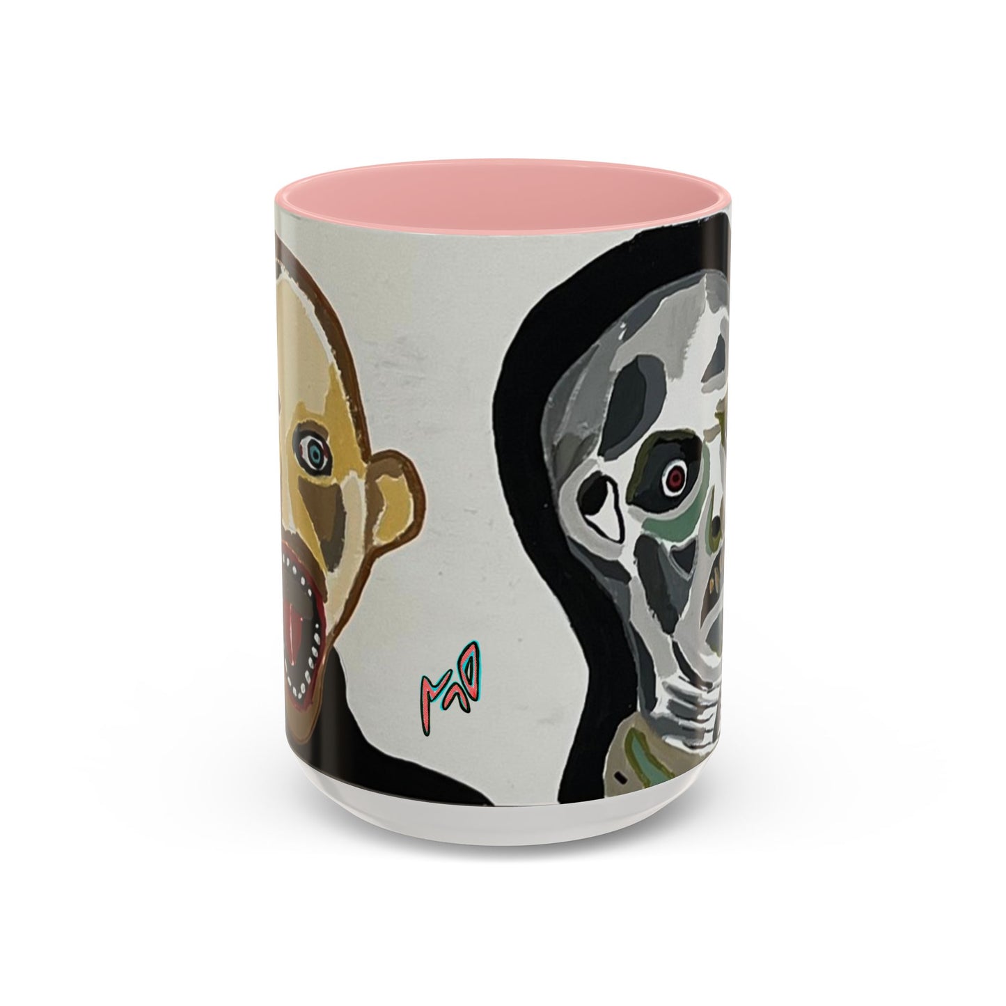 3 amigos Creepy Masked Faces Accent Coffee Mug – Horror Art 11/15oz