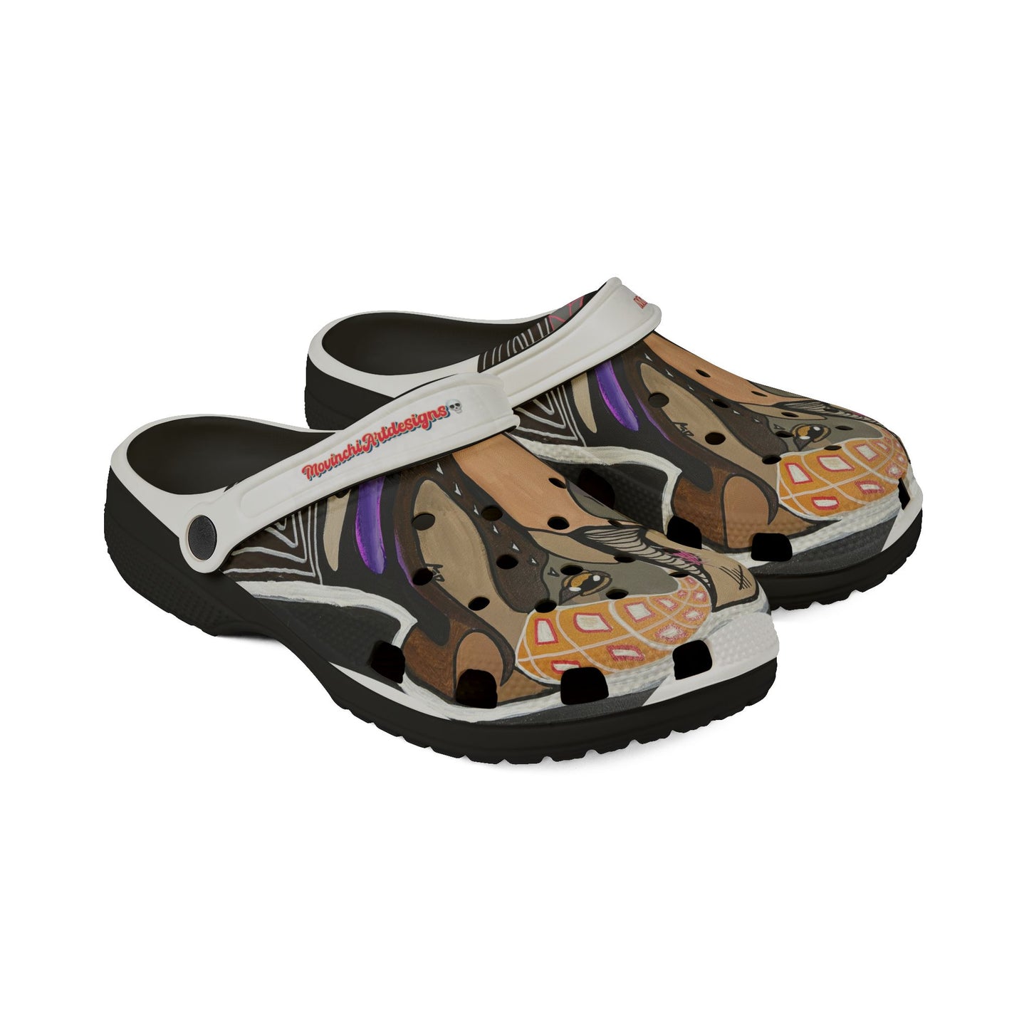 Artistic PITBULL  Dog Print EVA Foam Clogs — All-Over-Print Comfortable Slip-On Shoes