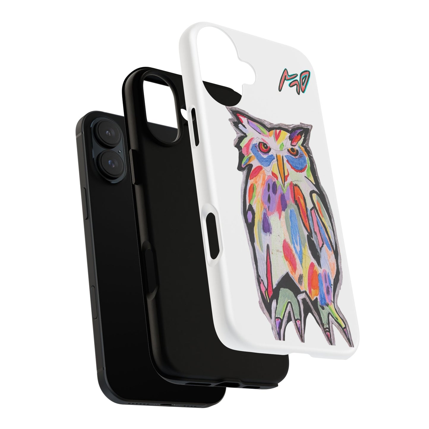 Colorful Owl Phone Case — Artistic Owl Illustration Tough Case