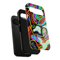 CRAZY4  Abstract Neon Skull Phone Case — Colorful Psychedelic Protective Cover