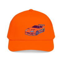 2JZ.  Retro Orange Sports Car Baseball Cap — Vintage JDM Supra Snapback