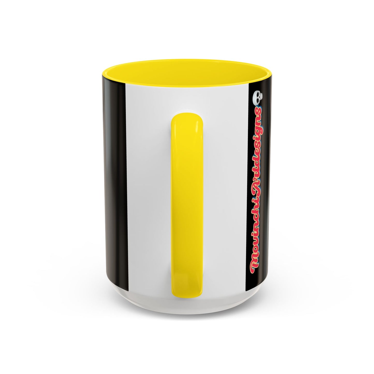 Colorful Neon OVERTHINKING  Skull Coffee Mug — Vibrant Abstract Day of the Dead Accent Mug